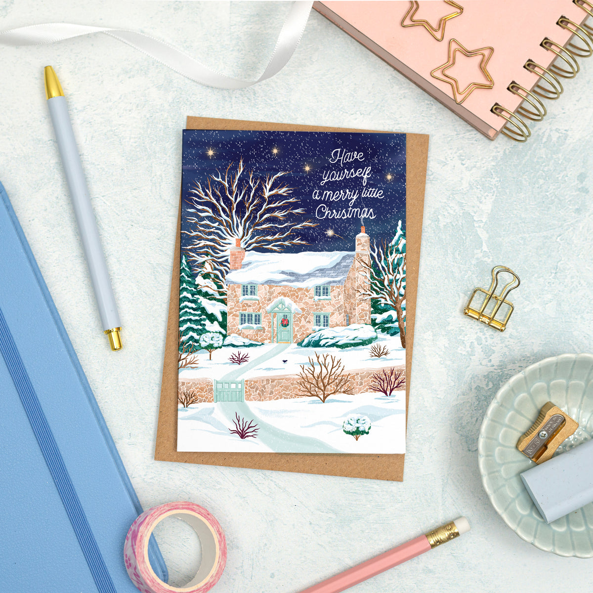 Christmas Cottage Card