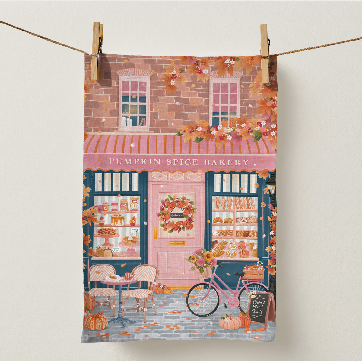 Pumpkin Spice Bakery Tea Towel
