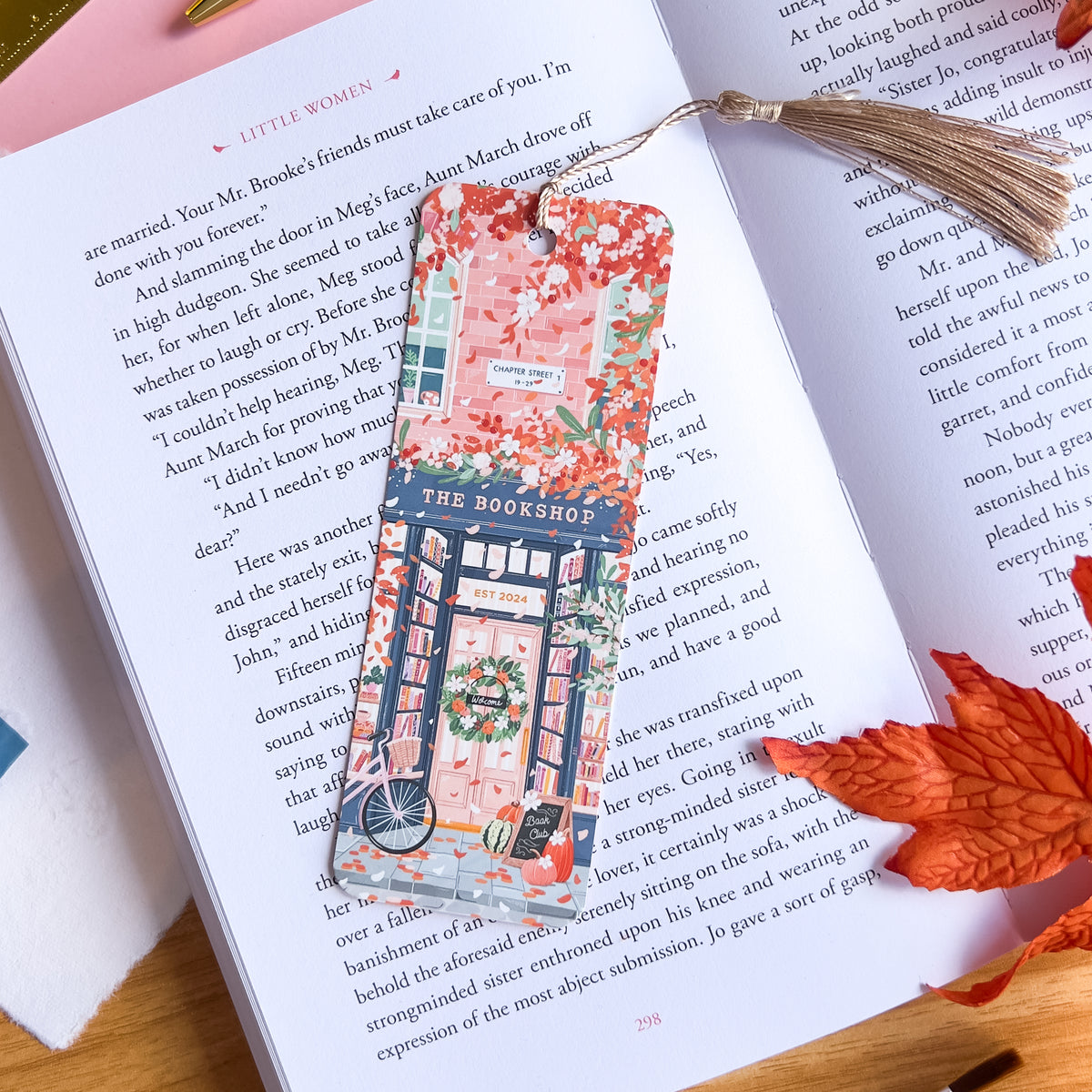 Autumn Bookshop Bookmark