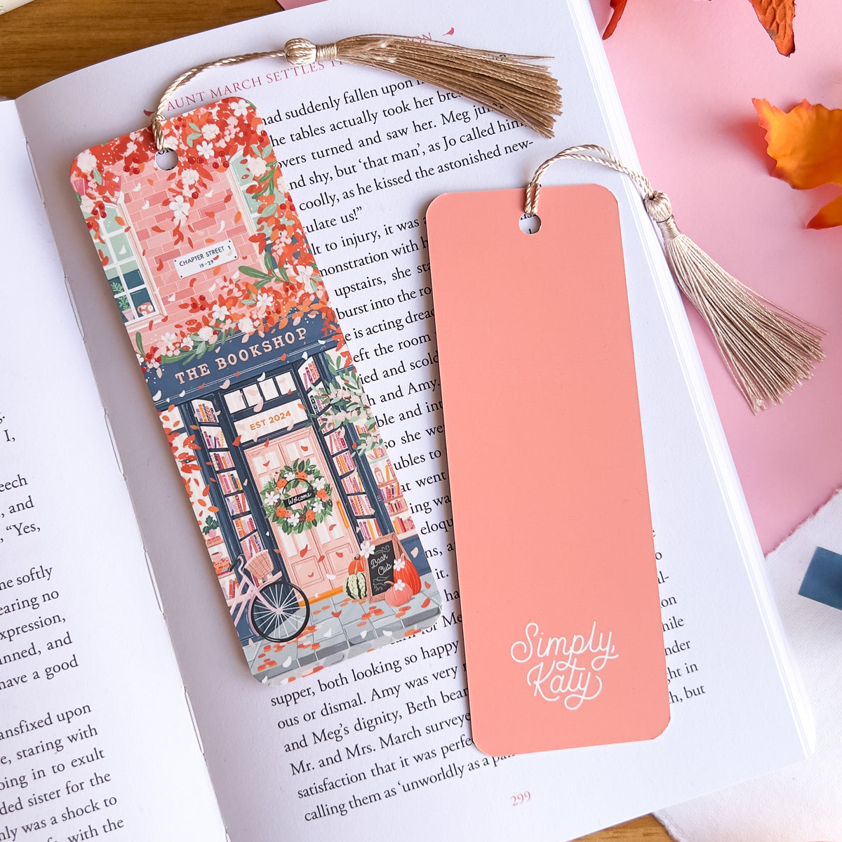 Autumn Bookshop Bookmark