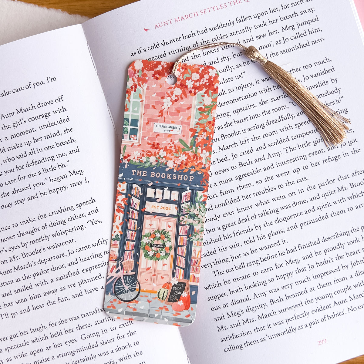 Autumn Bookshop Bookmark
