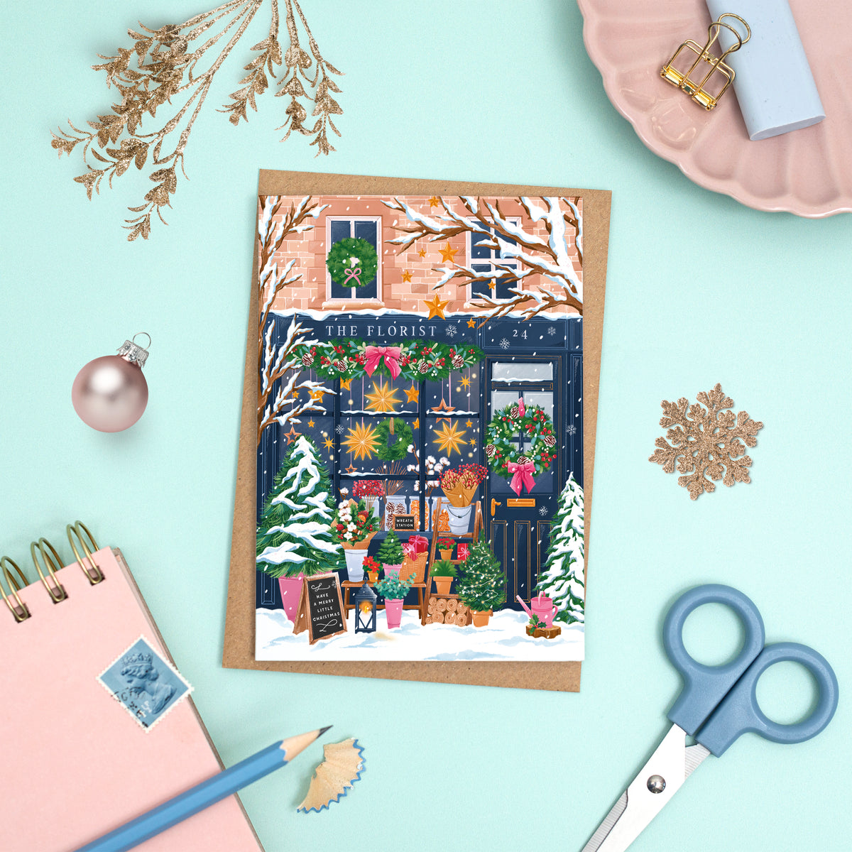 The Christmas Florist Card