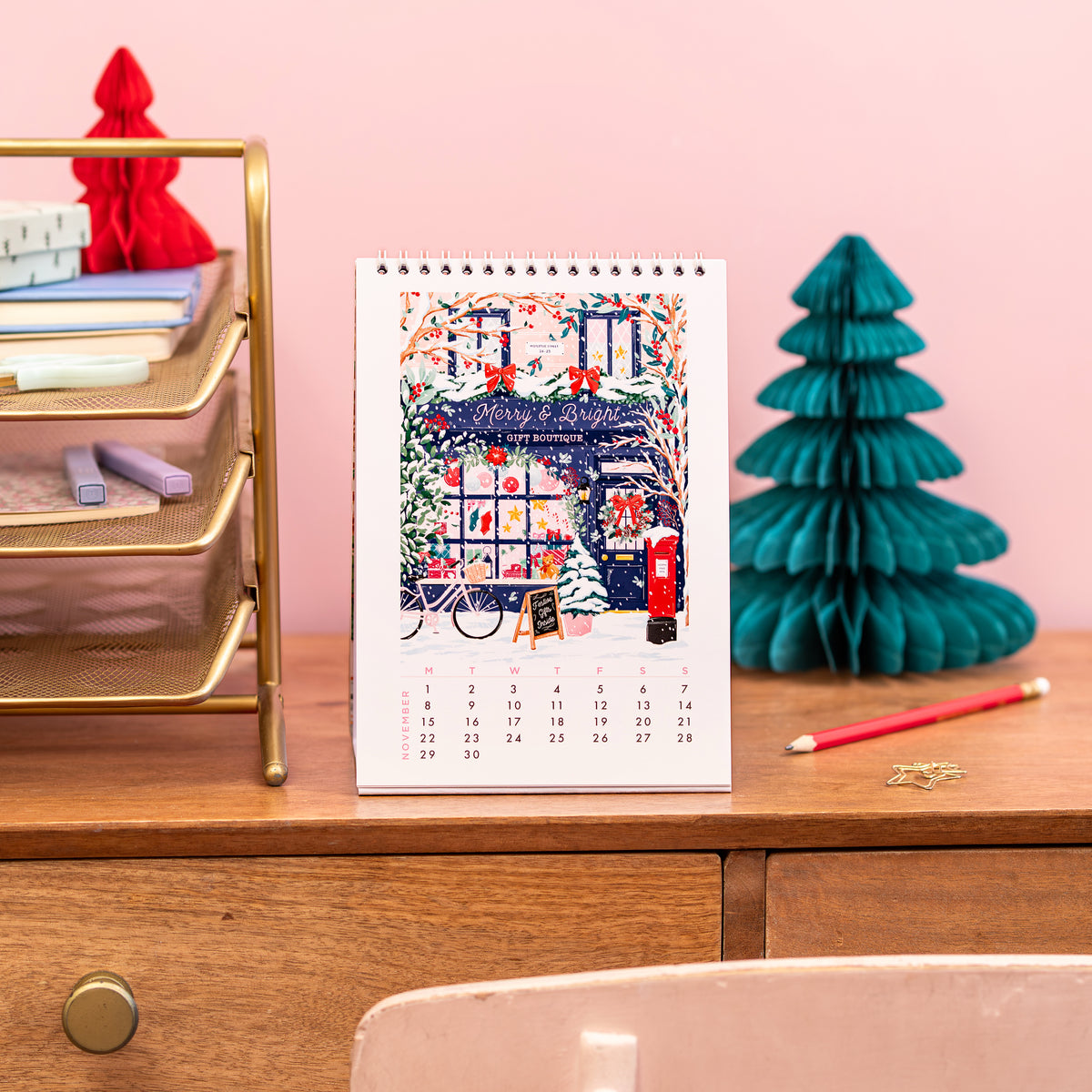 2027 Shopfront Scenes: Desk Calendar