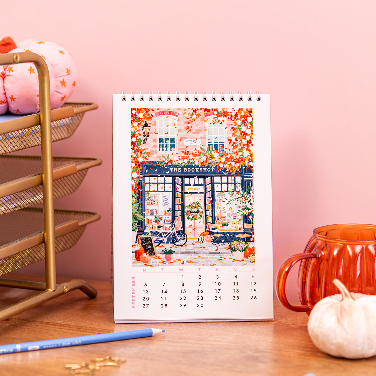 2027 Shopfront Scenes: Desk Calendar