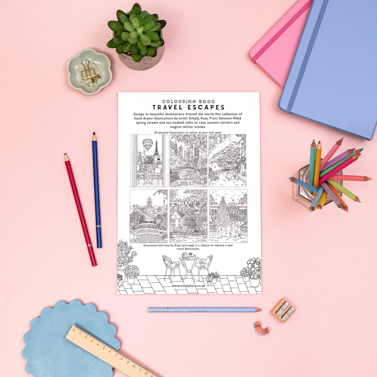 Colouring Book: Travel Escapes