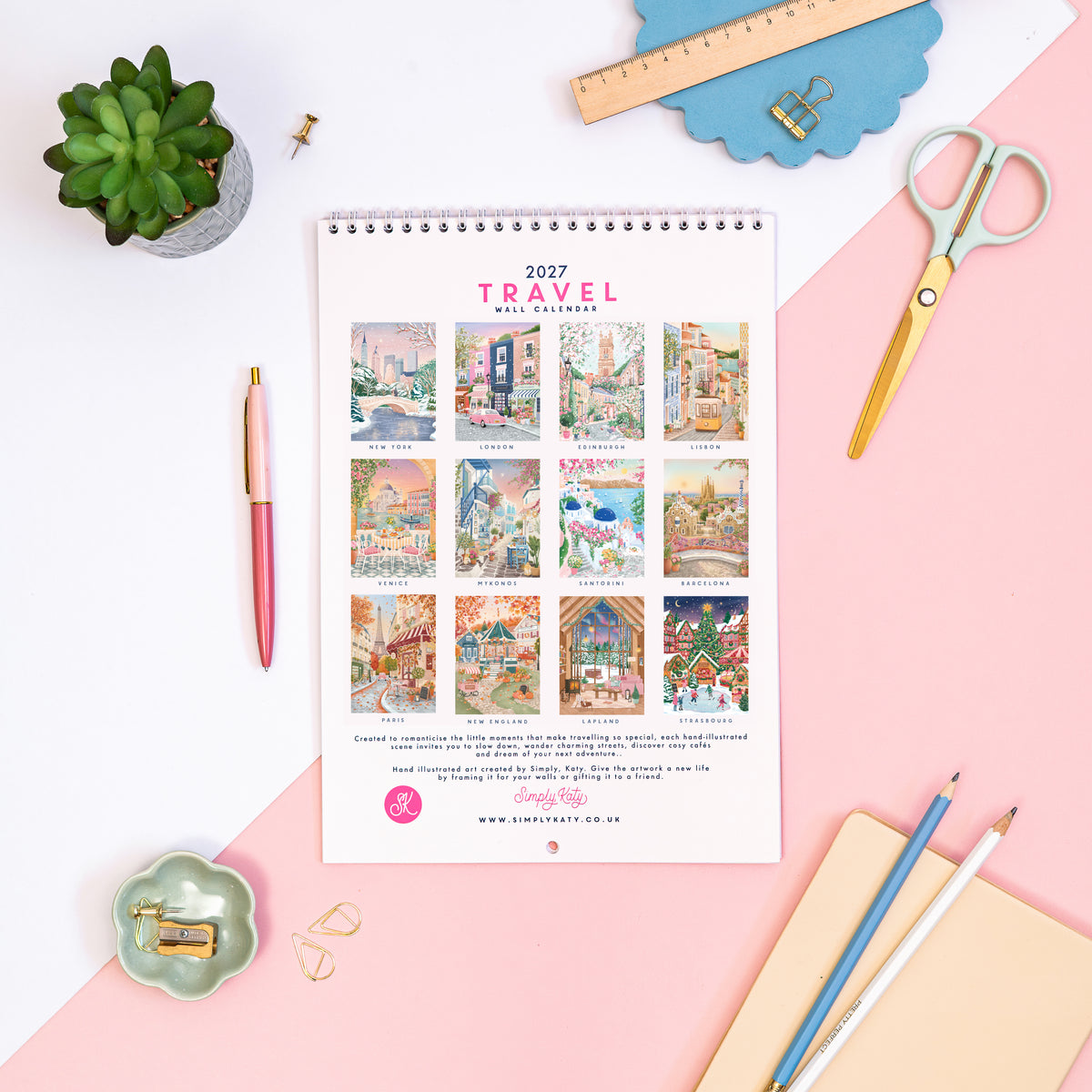 2027 Travel: Wall Calendar
