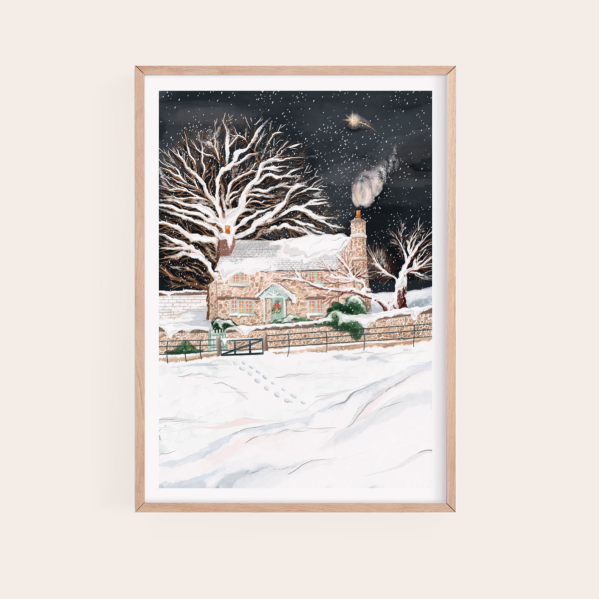 The Holiday Cottage Art Print