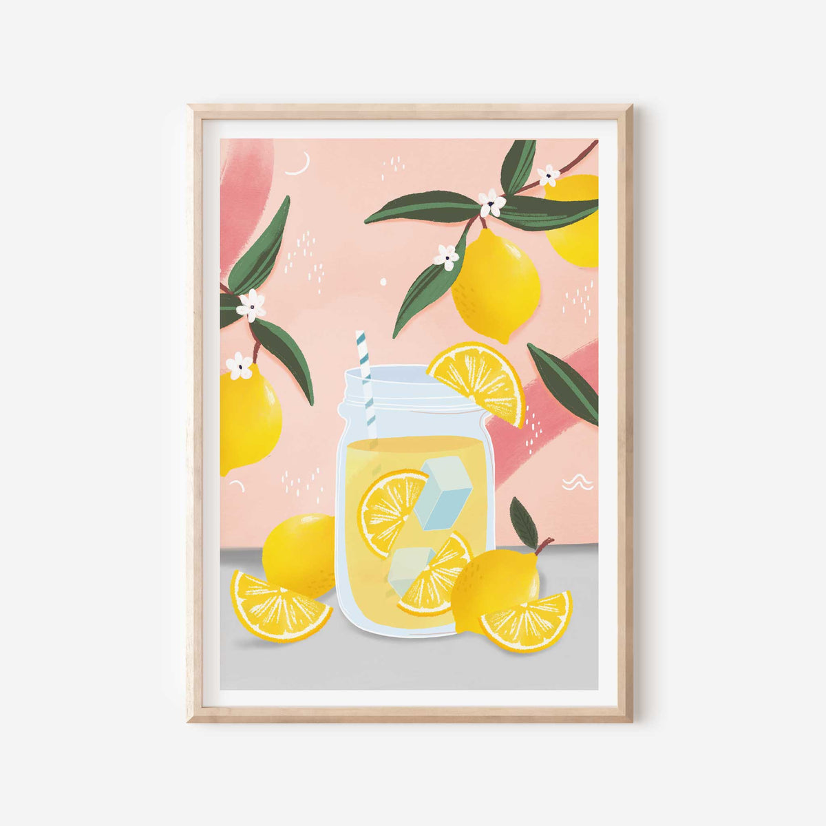 A glass of lemonade