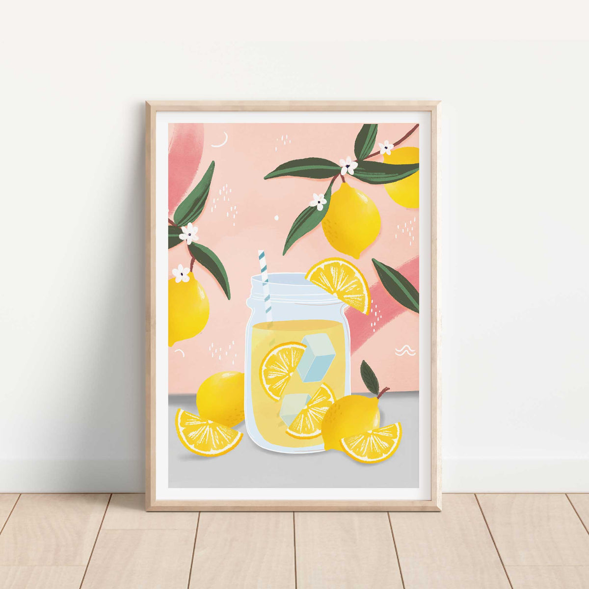 A glass of lemonade